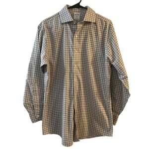 Brooks Brothers 346 Slim Fit Non‎ Iron Plaid Dress Shirt Men's 16 2/3
